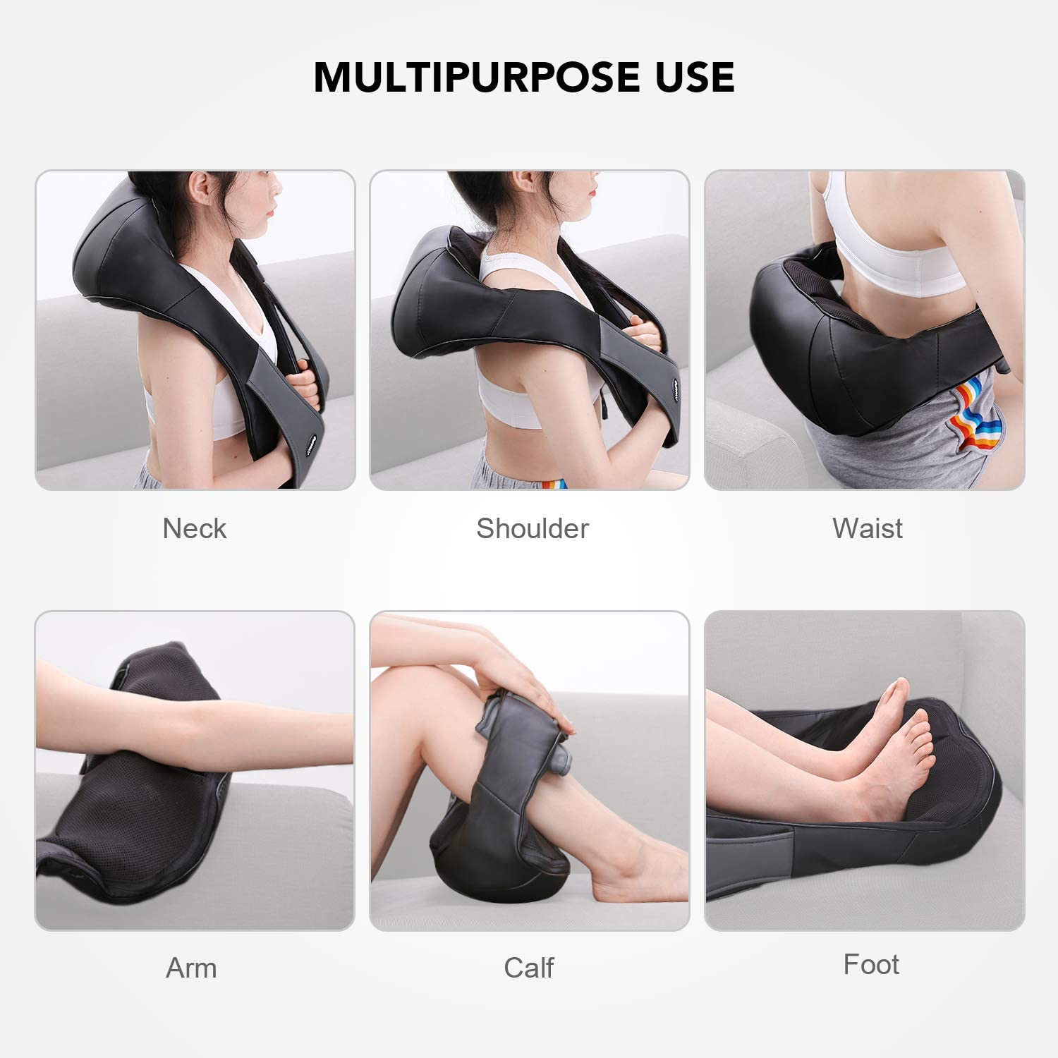 2022 Guangtong Electrical Foot and Neck Shoulder Massager – Vibrating Physique Massager with Kneading and Percussion for Neck and Again Aid